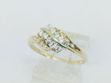 14k Yellow Gold 32pt Round Cut Diamond Row Set Ring