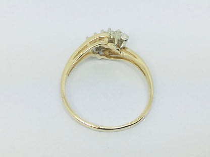 14k Yellow Gold 32pt Round Cut Diamond Row Set Ring