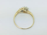 14k Yellow Gold 32pt Round Cut Diamond Row Set Ring