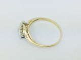 14k Yellow Gold 32pt Round Cut Diamond Row Set Ring