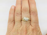14k Yellow Gold 32pt Round Cut Diamond Row Set Ring