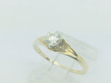 14k Yellow Gold Round Cut 33pt Diamond Solitaire Ring