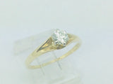 14k Yellow Gold Round Cut 33pt Diamond Solitaire Ring