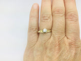 14k Yellow Gold Round Cut 33pt Diamond Solitaire Ring