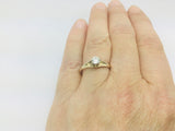14k Yellow Gold Round Cut 33pt Diamond Solitaire Ring