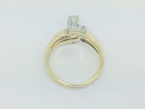 14k Yellow Gold Round Cut 26pt Diamond Solitaire Engagement and Wedding Ring Set