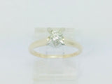 14k Yellow Gold Round Cut 30pt Diamond Solitaire Ring