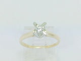 14k Yellow Gold Round Cut 30pt Diamond Solitaire Ring