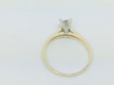 14k Yellow Gold Round Cut 30pt Diamond Solitaire Ring