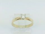 14k Yellow Gold Round Cut 18pt Diamond Solitaire Ring