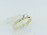 14k Yellow Gold Round Cut 18pt Diamond Solitaire Ring