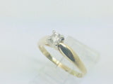 14k Yellow Gold Round Cut 25pt Diamond Solitaire Ring