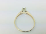 14k Yellow Gold Round Cut 25pt Diamond Solitaire Ring