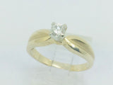 14k Yellow Gold Round Cut 22pt Diamond Solitaire Ring