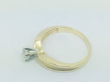 14k Yellow Gold Round Cut 22pt Diamond Solitaire Ring