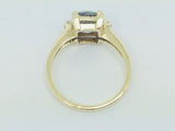 10k Yellow Gold Emerald Cut 1.5ct Mystic Topaz & Cubic Zirconia (CZ) Ring