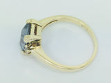 10k Yellow Gold Emerald Cut 1.5ct Mystic Topaz & Cubic Zirconia (CZ) Ring