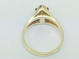 10k Yellow Gold Round Cut 16pt Ruby July Birthstone Cluster Ring