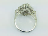 14k White Gold Round Cut 25pt Ruby July Birthstone & 0.66ct Diamond Ring