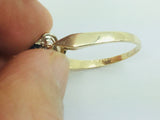 14k Yellow Gold Oval Cut 20pt Sapphire September Birthstone & 8pt Diamond Halo Ring