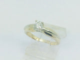 14k Yellow Gold Round Cut 30pt Diamond Solitaire Ring