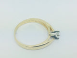 14k Yellow Gold Round Cut 18pt Diamond Solitaire Ring