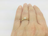 14k Yellow Gold Round Cut 15pt Diamond Solitaire Ring