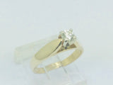 14k Yellow Gold Round Cut 22pt Diamond Solitaire Ring