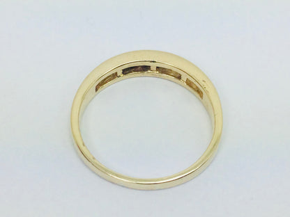 14k Yellow Gold Round Cut 30pt Diamond Channel Set Ring