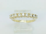 14k Yellow Gold 45pt Round Cut Diamond Row Set Band Ring