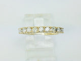 14k Yellow Gold 45pt Round Cut Diamond Row Set Band Ring