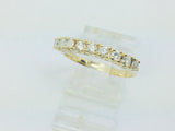 14k Yellow Gold 45pt Round Cut Diamond Row Set Band Ring