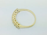 14k Yellow Gold 45pt Round Cut Diamond Row Set Band Ring