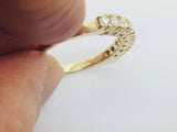 14k Yellow Gold 45pt Round Cut Diamond Row Set Band Ring