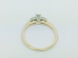 14k Yellow Gold Round Cut 13pt Diamond with Accent Ring