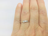 14k Yellow Gold Round Cut 13pt Diamond with Accent Ring