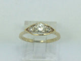 14k Yellow Gold Round Cut 20pt Diamond with Accent Ring