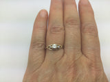 14k Yellow Gold Round Cut 20pt Diamond with Accent Ring