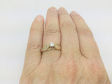 14k Yellow Gold Round Cut 31pt Diamond and Channel Set Accents Ring