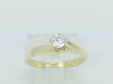 14k Yellow Gold Round Cut 18pt Diamond Solitaire Ring