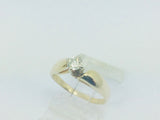 14k Yellow Gold Round Cut 25pt Diamond Solitaire Ring