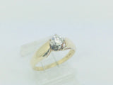 14k Yellow Gold Round Cut 25pt Diamond Solitaire Ring