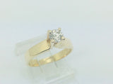 14k Yellow Gold Round Cut 35pt Diamond Solitaire Ring
