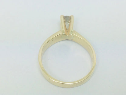 14k Yellow Gold Round Cut 35pt Diamond Solitaire Ring