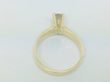 14k Yellow Gold Round Cut 35pt Diamond Solitaire Ring