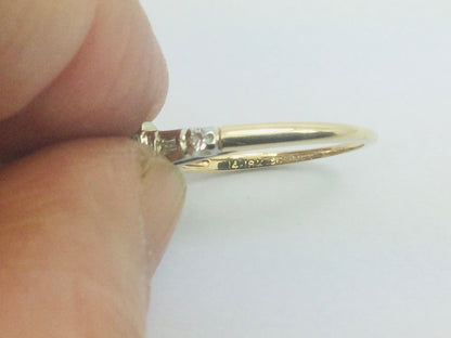 14k Yellow and White Gold Round Cut 48pt Diamond Ring