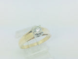 14k Yellow Gold Round Cut 14pt Diamond Solitaire Ring
