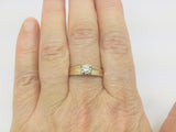 14k Yellow Gold Round Cut 14pt Diamond Solitaire Ring