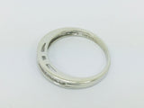 14k White Gold Round Cut 15pt Diamond Channel Set Ring