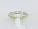 14k White Gold 22.5pt Round Cut Diamond Row Set Ring